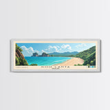 Koh Lanta, Thailand Panoramic Beach Print, Vacation Gift, Thailand Wall Art, Beach Painting, Beach Decor, Beach Painting