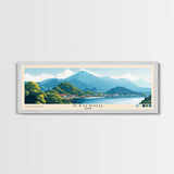 Kyushu, Japan Panoramic Print, Vacation Gift, Japan Wall Art, Beach Painting, Beach Decor, Large Wall Art, Wood Frame Art