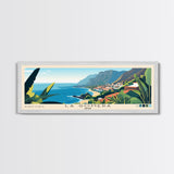 La Gomera, Spain Panoramic Beach Print, Vacation Gift, Spain Wall Art, Framed Canvas Print, Framed Beach Painting