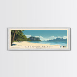 Lagoon Beach, Cambodia Panoramic Beach Print, Vacation Gift, Cambodia Wall Art, Beach Painting, Beach Decor, Beach Painting