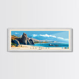 Las Tacas, Chile Panoramic Print, Vacation Gift, Chile Wall Art, Beach Painting, Beach Decor, Large Wall Art, Wood Frame Art