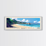 Lo So Shing Beach, Hong Kong Panoramic Beach Print, Vacation Gift, Hong Kong Wall Art, Beach Painting, Beach Decor, Beach Painting