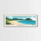 Long Bay, Saint-Martin Panoramic Print, Vacation Gift, Saint-Martin Wall Art, Beach Painting, Beach Decor, Beach Or Lakehouse Art