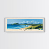 Long Beach, Fiji Panoramic Print, Vacation Gift, Fiji Wall Art, Beach Painting, Beach Decor, Large Wall Art, Wood Frame Art