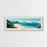 Lopes Mendes Beach, Brazil Panoramic Beach Print, Vacation Gift, Brazil Wall Art, Framed Canvas Print, Framed Beach Painting