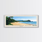 Manzanillo Beach, Costa Rica Panoramic Print, Vacation Gift, Costa Rica Wall Art, Beach Painting, Beach Decor, Large Wall Art, Wood Frame Art