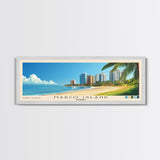 Marco Island, Florida Panoramic Beach Print, Vacation Gift, Florida Wall Art, Framed Canvas Print, Framed Beach Painting