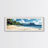 Mawi Beach, Indonesia Panoramic Beach Print, Vacation Gift, Indonesia Wall Art, Framed Canvas Print, Framed Beach Painting