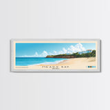 Meads Bay, Anguilla Panoramic Beach Print, Vacation Gift, Anguilla Wall Art, Beach Painting, Beach Decor, Beach Painting