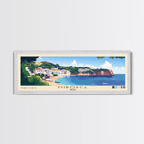 Minorca, Spain Panoramic Beach Print, Vacation Gift, Spain Wall Art, Framed Canvas Print, Framed Beach Painting