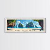 Phra Nang Beach, Thailand Panoramic Beach Print, Vacation Gift, Thailand Wall Art, Beach Painting, Beach Decor, Beach Painting