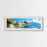 Platys Gialos, Greece Panoramic Beach Print, Vacation Gift, Greece Wall Art, Beach Painting, Beach Decor, Beach Painting