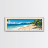 Playa Rincón, Dominican Republic Panoramic Print, Vacation Gift, Dominican Republic Wall Art, Beach Painting, Beach Decor, Large Wall Art, Wood Frame Art