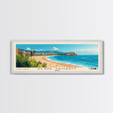 Playa Tamarit, Spain Panoramic Print, Vacation Gift, Spain Wall Art, Beach Painting, Beach Decor, Beach Or Lakehouse Art