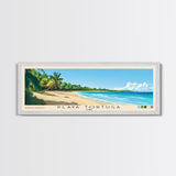 Playa Tortuga, Cuba Panoramic Beach Print, Vacation Gift, Cuba Wall Art, Beach Painting, Beach Decor, Beach Painting