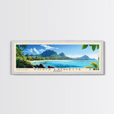 Poste Lafayette, Mauritius Panoramic Print, Vacation Gift, Mauritius Wall Art, Beach Painting, Beach Decor, Large Wall Art, Wood Frame Art