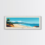 Radhanagar Beach, India Panoramic Beach Print, Vacation Gift, India Wall Art, Framed Canvas Print, Framed Beach Painting