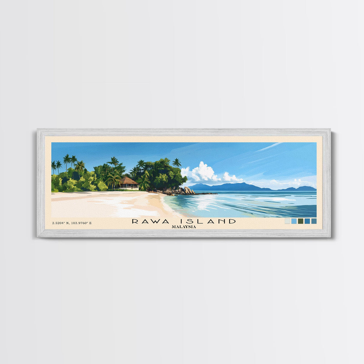 Rawa Island, Malaysia Panoramic Print, Vacation Gift, Malaysia Wall Art, Vacation Wall Art, Vacatation Memories, Beach Decor, Beach Or Lakehouse Art