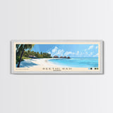 Reethi Rah, Maldives Panoramic Beach Print, Vacation Gift, Maldives Wall Art, Beach Painting, Beach Decor, Beach Painting