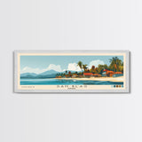 San Blas, Panamá Panoramic Beach Print, Vacation Gift, Panamá Wall Art, Beach Painting, Beach Decor, Beach Painting