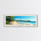 San Juanillo Beach, Costa Rica Panoramic Beach Print, Vacation Gift, Costa Rica Wall Art, Framed Canvas Print, Framed Beach Painting