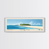 Sand Cay, Fiji Panoramic Beach Print, Vacation Gift, Fiji Wall Art, Beach Painting, Beach Decor, Beach Painting