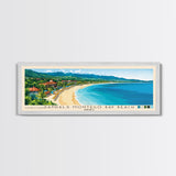 Sandals Montego Bay Beach, Jamaica Panoramic Print, Vacation Gift, Jamaica Wall Art, Beach Painting, Beach Decor, Large Wall Art, Wood Frame Art