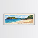 Sandy Point Beach, US Virgin islands Panoramic Beach Print, Vacation Gift, US Virgin islands Wall Art, Framed Canvas Print, Framed Beach Painting