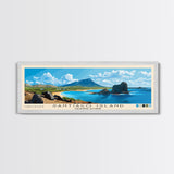 Santiago Island, Galapagos, Ecuador Panoramic Beach Print, Vacation Gift, Galapagos, Ecuador Wall Art, Framed Canvas Print, Framed Beach Painting