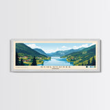 Schluchsee, Germany Panoramic Beach Print, Vacation Gift, Germany Wall Art, Framed Canvas Print, Framed Beach Painting