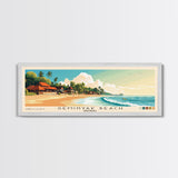 Seminyak Beach, Indonesia Panoramic Beach Print, Vacation Gift, Indonesia Wall Art, Framed Canvas Print, Framed Beach Painting