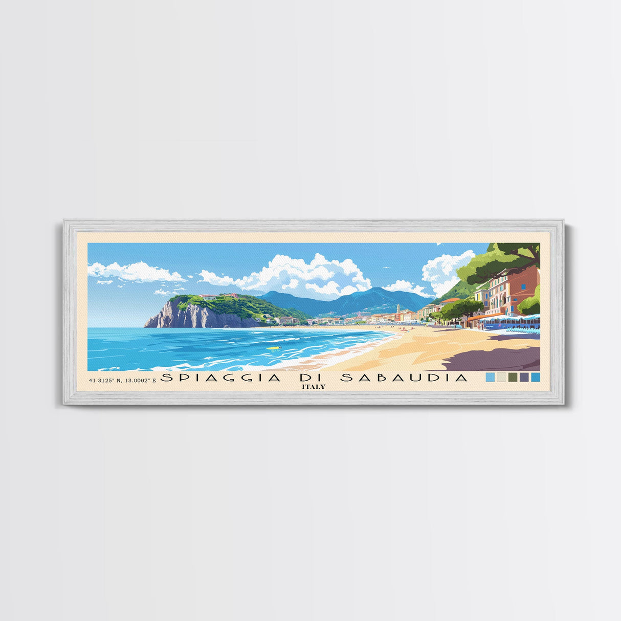 Spiaggia di Sabaudia, Italy Panoramic Print, Vacation Gift, Italy Wall Art, Vacation Wall Art, Vacatation Memories, Beach Decor, Beach Or Lakehouse Art