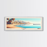 Taba, Egypt Panoramic Print, Vacation Gift, Egypt Wall Art, Beach Painting, Beach Decor, Large Wall Art, Wood Frame Art