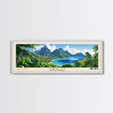 Tahiti, French Polynesia Panoramic Print, Vacation Gift, French Polynesia Wall Art, Vacation Wall Art, Vacatation Memories, Beach Decor, Beach Or Lakehouse Art