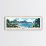 Taipús de fora, Brazil Panoramic Beach Print, Vacation Gift, Brazil Wall Art, Beach Painting, Beach Decor, Beach Painting