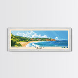 Talpe, Sri Lanka Panoramic Print, Vacation Gift, Sri Lanka Wall Art, Beach Painting, Beach Decor, Large Wall Art, Wood Frame Art