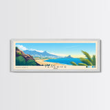 Tenerife, Spain Panoramic Beach Print, Vacation Gift, Spain Wall Art, Framed Canvas Print, Framed Beach Painting