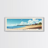 Timmendorfer Strand, Germany Panoramic Beach Print, Vacation Gift, Germany Wall Art, Framed Canvas Print, Framed Beach Painting