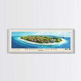 Vaadhoo Island, Maldives Panoramic Print, Vacation Gift, Maldives Wall Art, Beach Painting, Beach Decor, Large Wall Art, Wood Frame Art