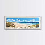 Wrightsville Beach, North Carolina Panoramic Beach Print, Vacation Gift, North Carolina Wall Art, Beach Painting, Beach Decor, Beach Painting