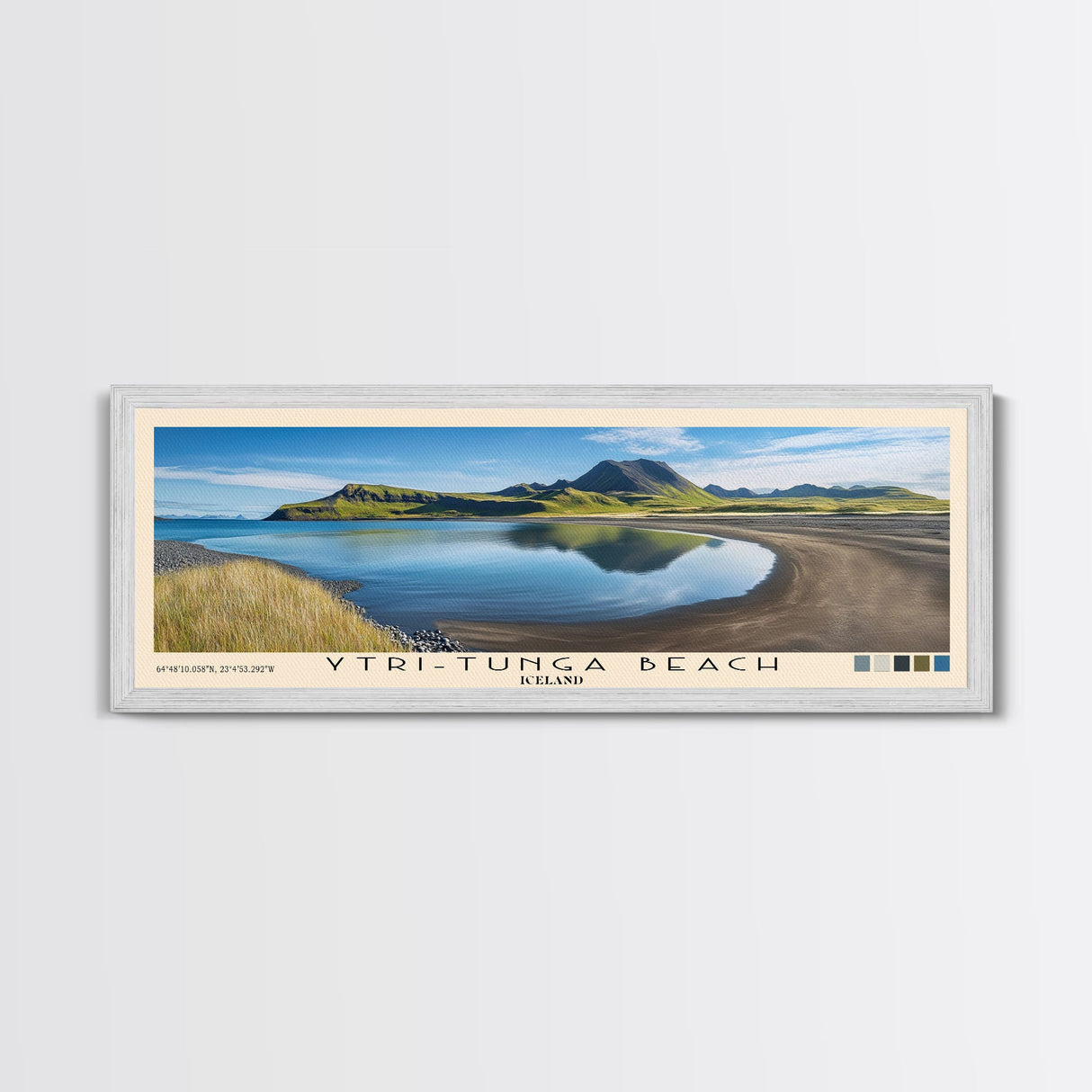 Ytri-Tunga Beach, Iceland Panoramic Print, Vacation Gift, Iceland Wall Art, Beach Painting, Beach Decor, Beach Or Lakehouse Art