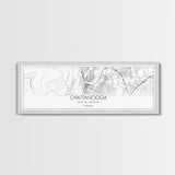 Panoramic Chattanooga City Map, Tennessee Art, Map Print, Minimalist Wall Art, Canvas Art, Housewarming Gift, Street Map Art, Closing Gift