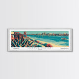 Corpus Christi Texas Panoramic Travel Poster Canvas Print