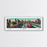 Dallas Texas Panoramic Travel Poster Canvas Print