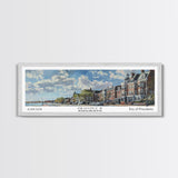 Quincy Massachusetts Panoramic Print, Elegant Framed Canvas Print, Travel Poster Art, Home Decoration, Office Wall Art, Gift Idea