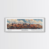 Quincy Massachusetts Panoramic Print, Creative Framed Canvas Print, City Travel Poster, Wall Art, Home Decor, Unique Gift