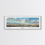 Reno Nevada Panoramic Print, Trendy Framed Canvas Print, City Travel Poster, Home Wall Art, Living Room Decoration, Unique Gift