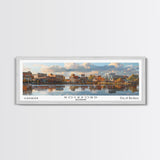 Rockford Illinois Panoramic Print, Trendy Framed Canvas Print, City Travel Poster, Home Decor, Office Wall Art, Gift Idea