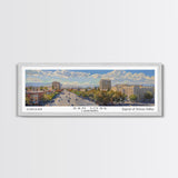 San Jose California Panoramic Print, Artistic Framed Canvas Print, City Travel Poster, Home Decoration, Office Wall Art