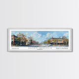 Sandy Springs Georgia Panoramic Print, Modern Framed Canvas Print, City Travel Poster, Home Decoration, Wall Art, Gift Idea